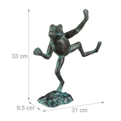 Havedekorationer^Havefigur, Frøfigur, 30x22x10 cm, Grøn