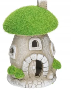 Clearance HAVEFIGUR HUS SVAMP KERAMISK LED Havedekorationer