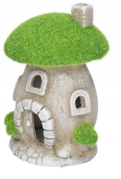 Clearance HAVEFIGUR HUS SVAMP KERAMISK LED Havedekorationer