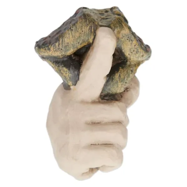 Sale Havefigur, Hviskende Træansigt, Polyresin, Beige Havedekorationer