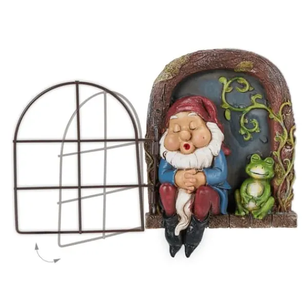 Havefigur Nisse Dekoration, 17x12x4.5 cm, Flerfarvet Havedekorationer