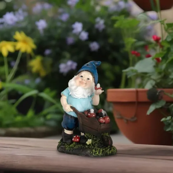Havedekorationer^Havefigur Nisse, 14,5x10,5x7 cm, Flerfarvet