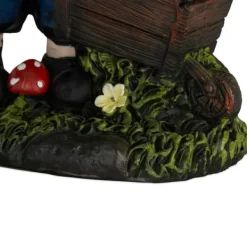 Havedekorationer^Havefigur Nisse, 14,5x10,5x7 cm, Flerfarvet