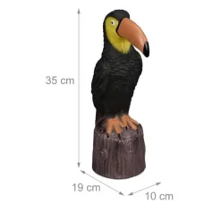 Havedekorationer^Havefigur, Tukanfugl, 35x10x19 cm, Sort