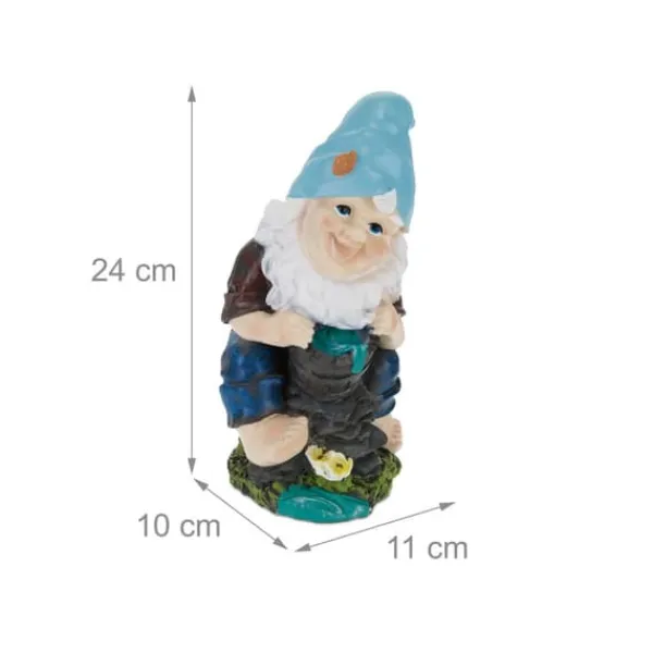 Havedekorationer^Havefigur, 24x11x10 cm, Flerfarvet