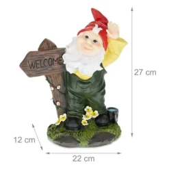 Havedekorationer^Havefigur, 27x22x12 cm, Flerfarvet