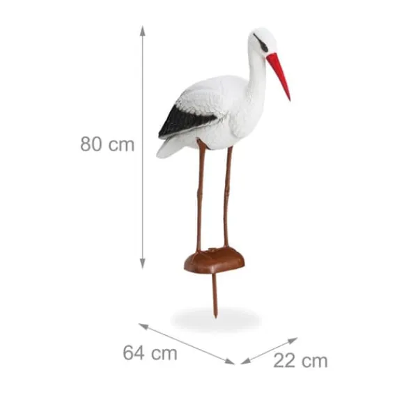Havedekorationer^Havefigur, 80x22x64 cm, Hvid