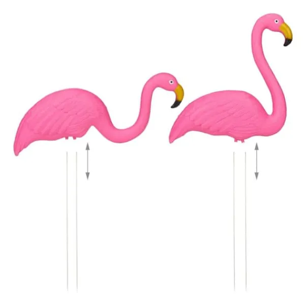 Havefigur-sæt, Flamingo, 70x31,5x7,5 cm, Pink Havedekorationer