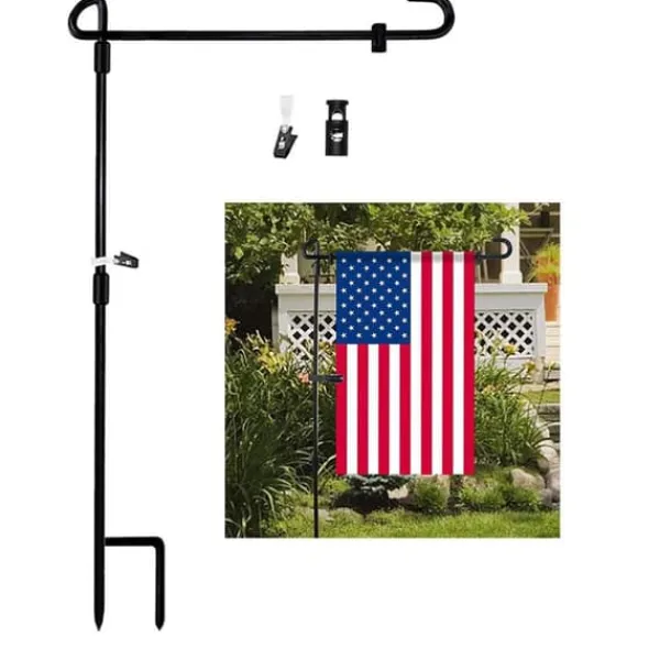 Flag & Vindposer^Haveflagstativ Haveflagstangholder Banner Flagpole til udendørs gårdhave Græsplæne Have