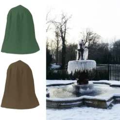 Hot Havefontæne Statue Beskyttelsesdæksel Sølvbelagt Oxford Stoff Vandtæt Vindtæt Fontænebeskytter Springvand & Damme