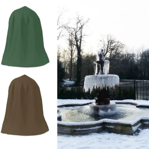 Hot Havefontæne Statue Beskyttelsesdæksel Sølvbelagt Oxford Stoff Vandtæt Vindtæt Fontænebeskytter Springvand & Damme