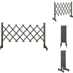 Buer, Spalier, Lysthuse Uden Tag^Havehegn - Living espalier til haven 120x60 cm massivt fyrretræ grå