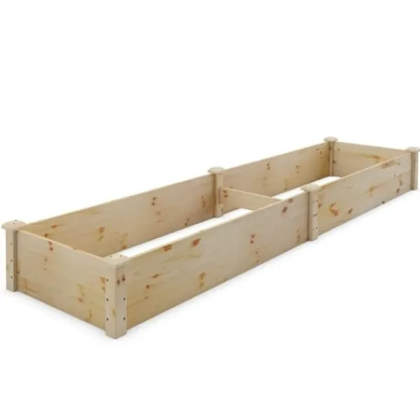 Best Havekøkkenbed, 240x60x25 cm, Naturfarvet Plantningsbænke