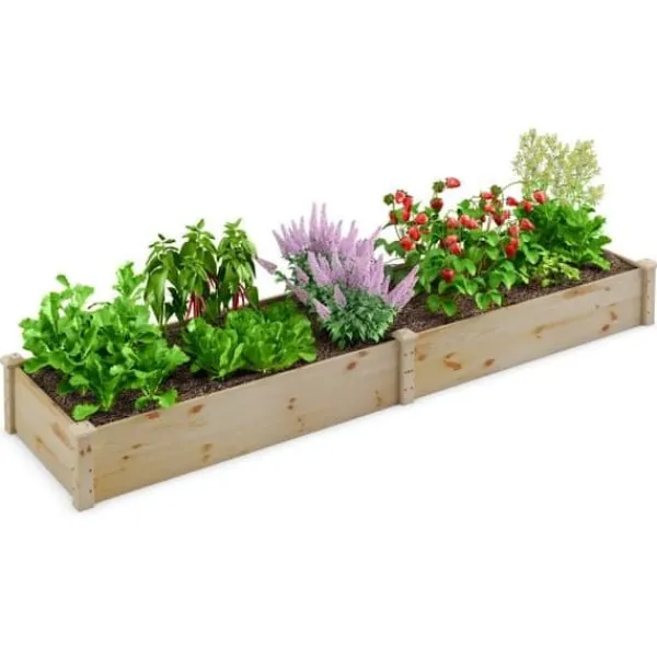 Best Havekøkkenbed, 240x60x25 cm, Naturfarvet Plantningsbænke