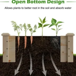 Best Havekøkkenbed, 240x60x25 cm, Naturfarvet Plantningsbænke