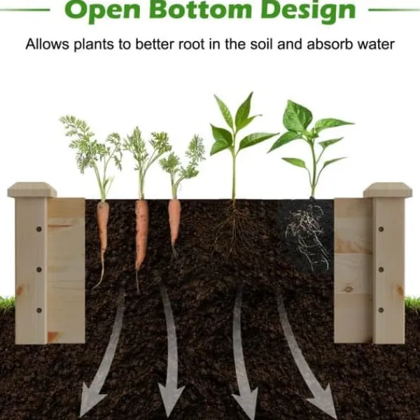 Best Havekøkkenbed, 240x60x25 cm, Naturfarvet Plantningsbænke