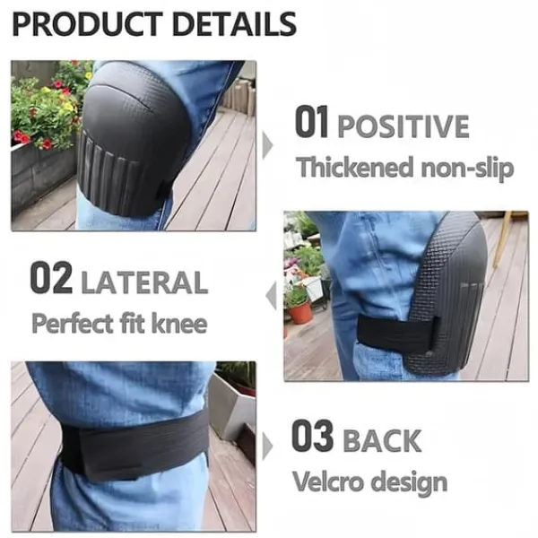 Støtte Med Hjul, Sæder & Knæbeskyttelse Til Havepleje^Haveknæbeskyttere til mænd og kvinder, lette vandtætte skumknæbeskyttere med justerbare velcrostropper for nem havebrug - perfekt til kvinder (sort) | CDON