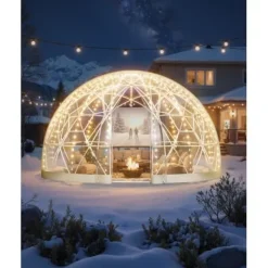 Online Havekuppel til haven, 360x220 cm, Hvid, PVC Telte & Lysthuse