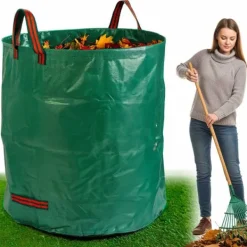 Sale Havekurv til blade 272 l Plonos PL-524 grøn Havekurve