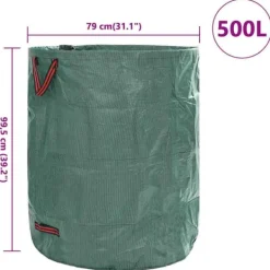 Discount Havematerialeposer 12 stk - Runde affaldsposer til havearbejde | Farve: Grøn | Størrelse: 79 x 79 x 99.5 cm Havekurve