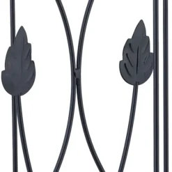 Krukker & Plantebeholdere^Haveobelisk, sæt med 2 metal planteunderstøtninger, 103x20 cm, sort