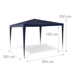 Telte & Lysthuse^Havepavillon, 2,5 x 3 x 3 m, blå