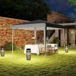 Clearance Havepavillon Kane 3 × 3 m, lysegrå Telte & Lysthuse