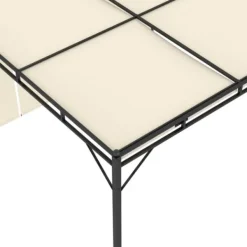 Buer, Spalier, Lysthuse Uden Tag^Havepavillon med gardin 4x3x2,25 m - Solbeskyttelse til havefester | Farve: Creme