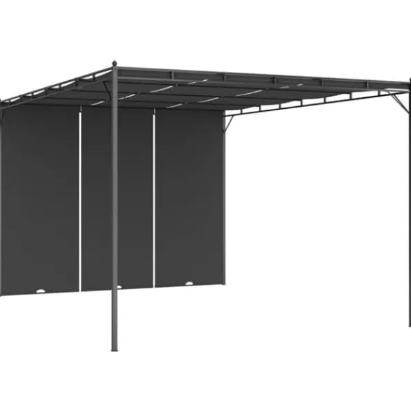 Best Havepavillon med gardin 4x3x2,25 m antracitgrå - Markise - Markiser - Home & Living Buer, Spalier, Lysthuse Uden Tag