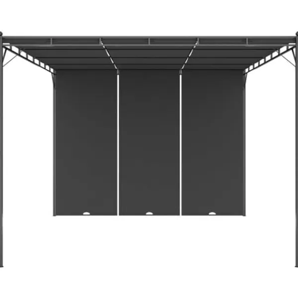 Best Havepavillon med gardin 4x3x2,25 m antracitgrå - Markise - Markiser - Home & Living Buer, Spalier, Lysthuse Uden Tag