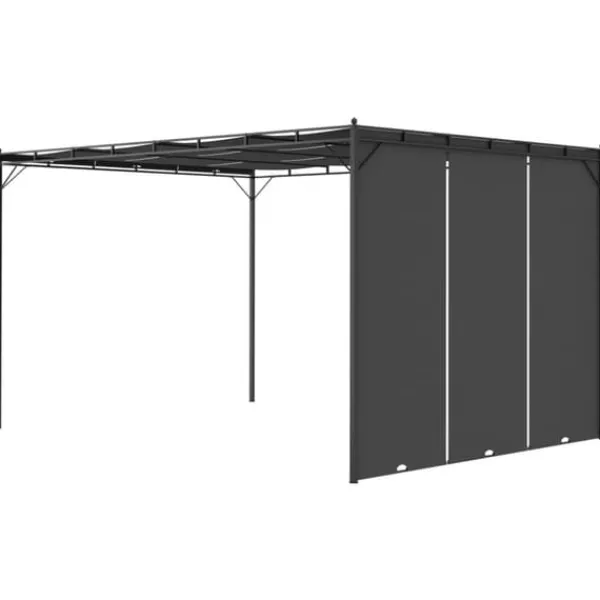Best Havepavillon med gardin 4x3x2,25 m antracitgrå - Markise - Markiser - Home & Living Buer, Spalier, Lysthuse Uden Tag
