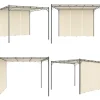 Sale Havepavillon med gardin 3x3x2,25m cremefarvet - Markise - Markiser - Home & Living Buer, Spalier, Lysthuse Uden Tag