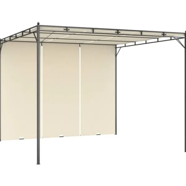 Sale Havepavillon med gardin 3x3x2,25m cremefarvet - Markise - Markiser - Home & Living Buer, Spalier, Lysthuse Uden Tag