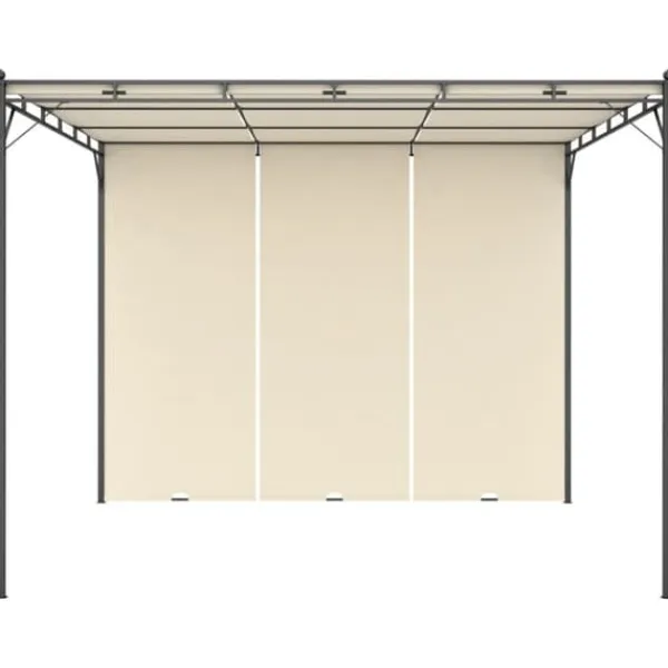Sale Havepavillon med gardin 3x3x2,25m cremefarvet - Markise - Markiser - Home & Living Buer, Spalier, Lysthuse Uden Tag