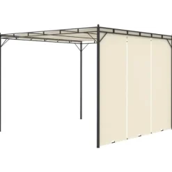 Sale Havepavillon med gardin 3x3x2,25m cremefarvet - Markise - Markiser - Home & Living Buer, Spalier, Lysthuse Uden Tag