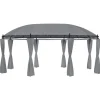 Telte & Lysthuse^Havepavillon med gardiner - Stærkt stålstel | Størrelse: 520x349x255 cm | Farve: Antracitgrå