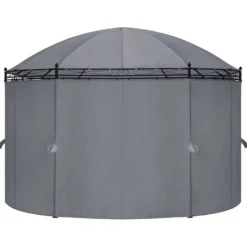 Telte & Lysthuse^Havepavillon med gardiner - Stærkt stålstel | Størrelse: 520x349x255 cm | Farve: Antracitgrå