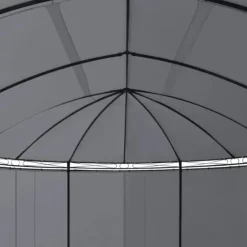 Telte & Lysthuse^Havepavillon med gardiner - Stærkt stålstel | Størrelse: 520x349x255 cm | Farve: Antracitgrå