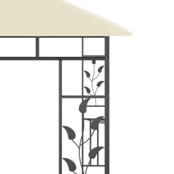 Telte & Lysthuse^Havepavillon med myggenet - Stabil metalkonstruktion | Farve: Creme | Størrelse: 3x3x2,73 m