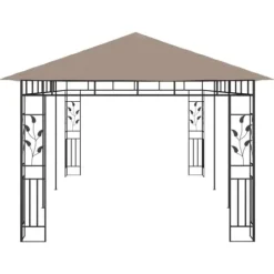 Best Havepavillon med myggenet - 6x3x2,73 m | Farve: Gråbrun | Vægt: 180 g/m² Telte & Lysthuse