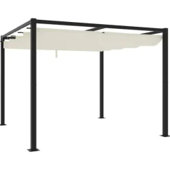 Best Havepavillon med optrækkeligt tag - Udendørs løsning | Størrelse: 3x3 m | Farve: Cream Buer, Spalier, Lysthuse Uden Tag