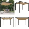 Buer, Spalier, Lysthuse Uden Tag^Havepavillon med sammenrulleligt tag 3x3 m gråbrun - Havepavillon - Havepavilloner - Home & Living