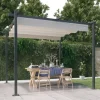 Sale Havepavillon med sammenrulleligt tag 3x3 m | Farve: Cremefarvet Buer, Spalier, Lysthuse Uden Tag