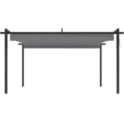 Buer, Spalier, Lysthuse Uden Tag^Havepavillon med sammenrulleligt tag 4x3 m antracitgrå - Havepavillon - Havepavilloner - Home & Living