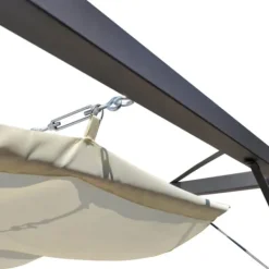 Outlet Havepavillon med tilbagetrækkeligt tag - Beskytter mod UV og regn | Farve: Mørkegrå | Størrelse: 3x3 meter Buer, Spalier, Lysthuse Uden Tag