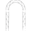 Online Havepergola, Elegant Metalbue, Velegnet til Klatreplanter,sort Buer, Spalier, Lysthuse Uden Tag
