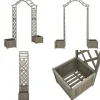 Buer, Spalier, Lysthuse Uden Tag^Havepergola med plantekasse massivt fyrretræ grå - Pergola - Pergolaer - Home & Living