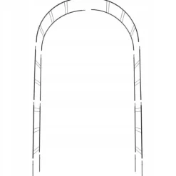 Hot Havepergola, Metalstruktur, Støtter Klatreplanter,sort Buer, Spalier, Lysthuse Uden Tag