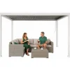 Online Havepergola 3x4 m med JUSTERBART ALUMINIUMSTAG, hvid, til TERRASSE, stærk Buer, Spalier, Lysthuse Uden Tag