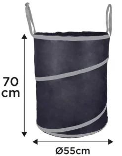 Havekurve^Havepose 170 liter, lange håndtag, sammenklappelig, 180 g/m2 - T N15-962